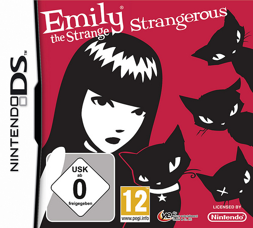 Emily the Strange box art for Nintendo DS
